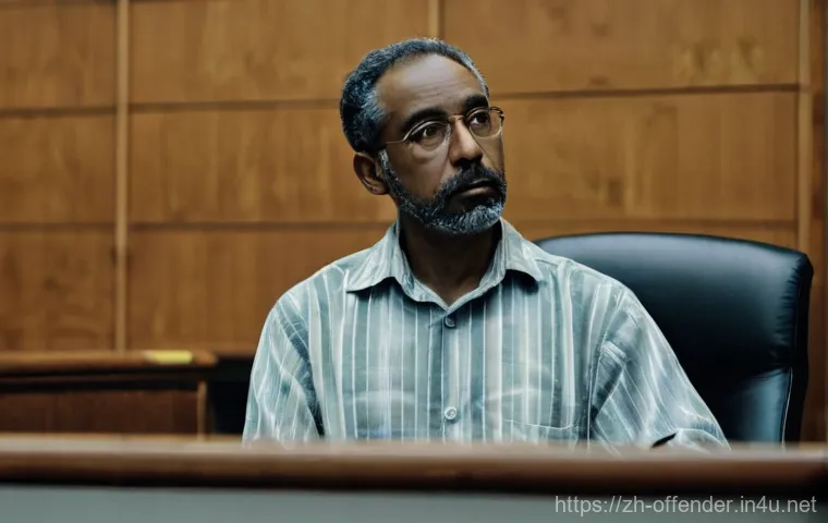 범죄 재판에서 배심원의 판단 기준 - **Prompt**: A close-up shot of a thoughtful female juror, mid-40s, with a gentle but intense express...