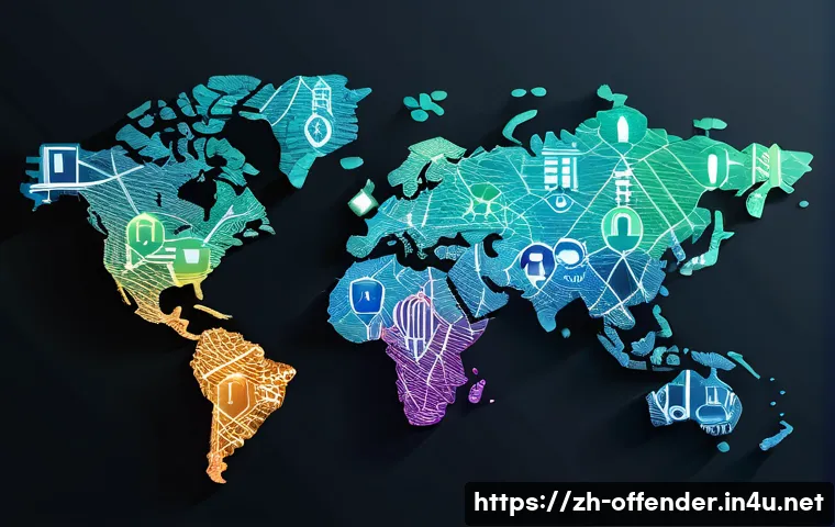 범죄 수익금의 세탁 방법 연구 - A detailed digital illustration of a complex global money laundering network, showing multiple bank ...